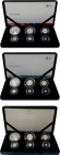 Britannia 6-coin silver proof Sets: 2017 - 2018 - 2021