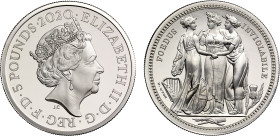 Elizabeth II 2020 silver proof 2oz Three Graces