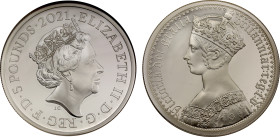 PF70 UCAM FDI | Elizabeth II 2021 silver proof 2oz Gothic Crown Portrait