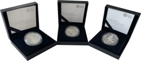 Lot of 1oz Silver proof Queen's Beasts - Completer, Griffin, Lion of Mortimer (3)