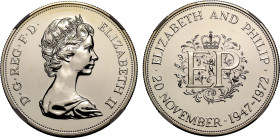 PF67 | Elizabeth II 1972 cupro-nickel proof 'Silver Wedding Anniversary' Crown