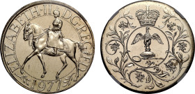 MINT ERROR MS63 | Elizabeth II 1977 curpo-nickel 'Silver Jubilee' Crown