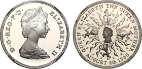 PF69 UCAM | Elizabeth II 1980 silver proof 'Queen Mother's Birthday' Crown