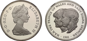 PF69 UCAM | Elizabeth II 1981 silver proof 'Royal Wedding' Crown