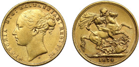 Australia Victoria 1874-S gold St. George Sovereign