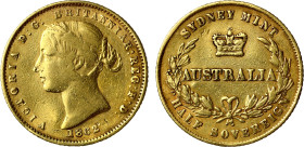 Australia Victoria 1862 Sydney mint gold Half Sovereign