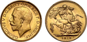 MS64 | Australia George V 1913-M gold Sovereign