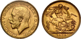 MS64 | Australia George V 1924-M gold Sovereign