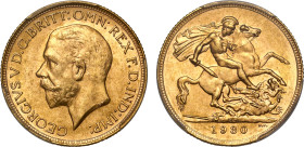 MS64 | Australia George V 1930-P gold Sovereign