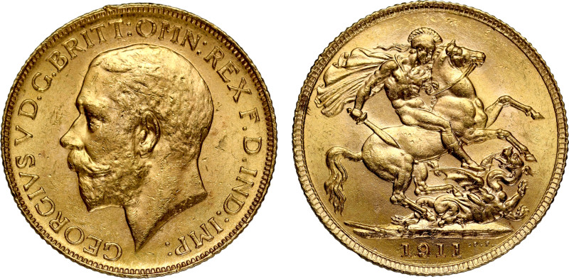 Canada, George V (1910-36), gold Sovereign, 1911, Ottawa mint, bare head left, B...