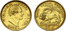 India EIC William IV 1835 gold Mohur | AU DETAILS