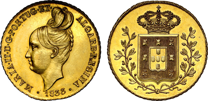 Portugal, Kingdom of Portugal, Maria II (1834-1853), gold Peça, 1833, struck dur...