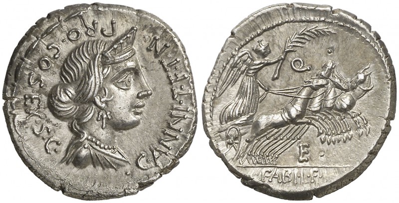 (82-81 a.C.). Gens Annia. Hispania. Denario. (Craw. 366/2b) (FFC. 141). 4,01 g. ...