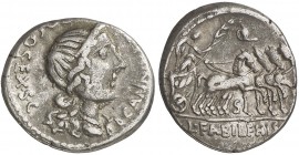 (82-81 a.C.). Gens Annia. Hispania. Denario. (Craw. 366/3c) (FFC. 142). 3,66 g. MBC-.