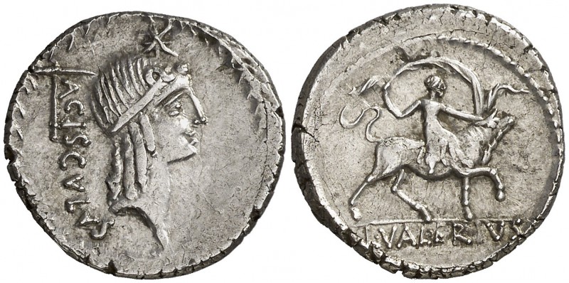 (45 a.C.). Gens Valeria. Denario. (Craw. 474/1b) (FFC. 1176). 3,78 g. Escasa. EB...