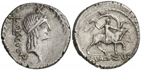 (45 a.C.). Gens Valeria. Denario. (Craw. 474/1b) (FFC. 1176). 3,78 g. Escasa. EBC-.