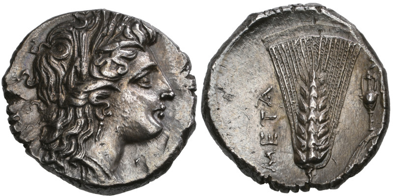 ‡ Italy, Lucania, Metapontum, stater, c. 290-280 BC, head of Demeter right weari...