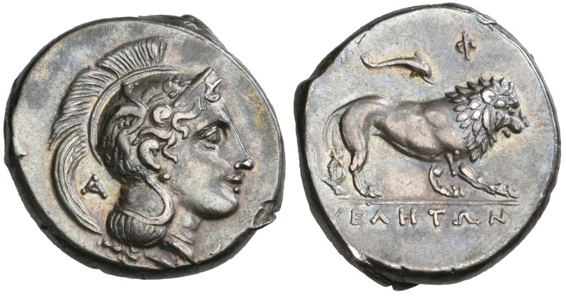 ‡ Italy, Lucania, Velia, stater, c. 305-290 BC, head of Athena right wearing cre...
