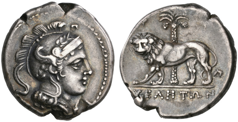 ‡ Italy, Lucania, Velia, stater, c. 305-290 BC, head of Athena right in crested ...