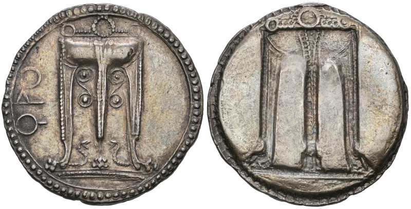 ‡ Italy, Bruttium, Croton, stater, c. 530-500 BC, QΡΟ, tripod-lebes with two scr...