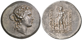 ‡ Thasos, tetradrachm, after 146 BC, head of Dionysos right crowned with ivy, rev., ΗΡΑΚΛΕΟΥΣ ΣΩΤΗΡΟΣ ΘΑΣΙΩΝ, Herakles standing left holding club and ...