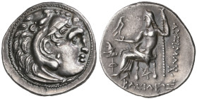‡ Kings of Thrace, Lysimachos (306-281 BC), drachm, Colophon, c. 299-296 BC, head of Herakles right in lion-skin headdress, rev., ΒΑΣΙΛΕΩΣ ΛΥΣΙΜΑΧΟΥ, ...