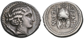 ‡ Macedonia, Orthagoreia, didrachm, c. 340 BC, head of Artemis right with quiver at shoulder, rev., ΟΡΘΑΓΟ-ΡΕΩΝ, Macedonian helmet; star above and ΗΓ ...
