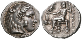 ‡ Kings of Macedon, Alexander III (336-323 BC), tetradrachm, Memphis, 332-323 BC, head of Herakles right in lion-skin headdress, rev., ΑΛΕΞΑΝΔΡΟΥ, Zeu...