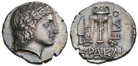 ‡ Illyro-Paeonian area, Damastion, tetradrachm, c. 360-345 BC, laureate head of Apollo right, rev., tripod on base inscribed ΗΡΑΚΛ; to right, ΕΙΔΟ; to...