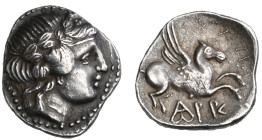 ‡ Corcyra, under the Romans (229-48 BC), didrachm, head of young Dionysos right, rev., Pegasos flying right; monograms below, 4.71g, die axis 4.00 (SN...