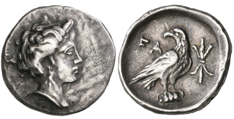 ‡ Elis, Olympia, hemidrachm, 364-323 BC, head of the nymph Olympia right, rev., ...