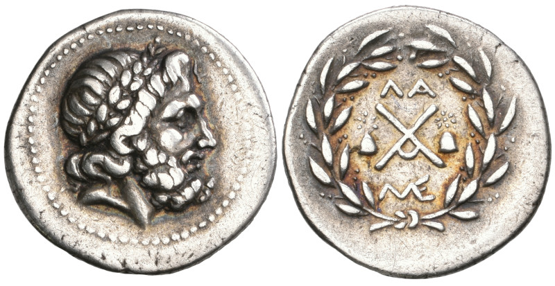 ‡ Achaean League, hemidrachm, Lakedaimon (Sparta), hemidrachm, c. 175-168 BC, la...