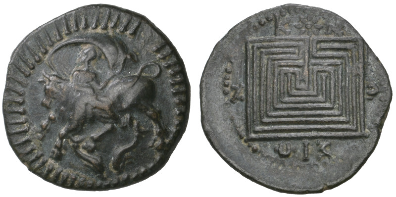 ‡ Crete, Knossos allied with Gortyna, Ae 19mm, c. 220 BC, Europa on bull left; t...