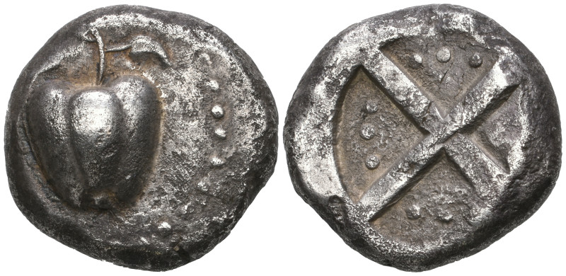 ‡ Cycladic Islands, Melos, stater, c. 460-450 BC, apple, rev., incuse circle div...