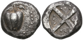 ‡ Cycladic Islands, Melos, stater, c. 460-450 BC, apple, rev., incuse circle divided into four segments by wide bands; in each segment, three pellets,...