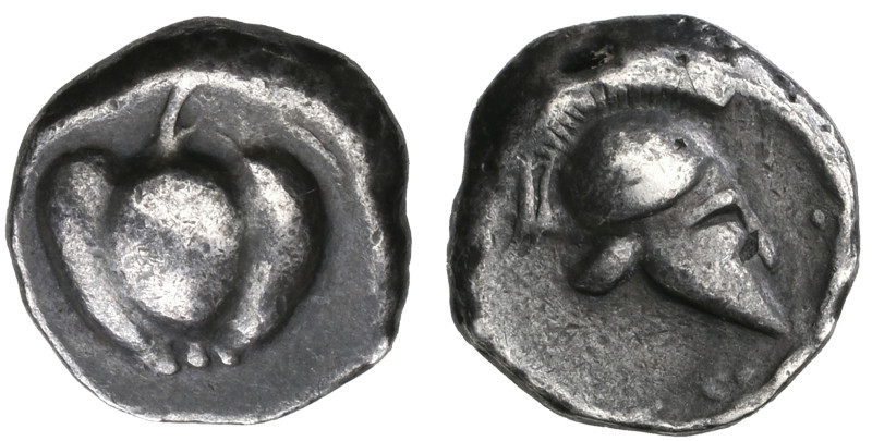 ‡ Cycladic Islands, Melos, hemidrachm, 4th century BC, apple, rev., Corinthian h...