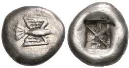 ‡ Cycladic Islands, Siphnos, stater, c. 540-525 BC, eagle in flight to right, rev., incuse square, 11.94g (Sheedy 1 (f), this piece; SNG Copenhagen 74...