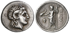 ‡ Cycladic Islands, Tenos, didrachm, c. 250 BC, head of young Zeus Ammon right, rev., ΤΗΝΙ, Poseidon standing left holding a dolphin in his outstretch...