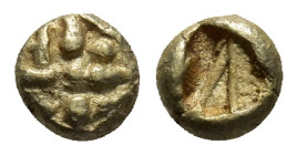 Ionia, uncertain mint EL Myshemihekte - 1/24 Stater. (5mm, 0.55 g) Circa 650-600 BC. Lydo-Milesian standard. Rough surface with irregular markings / I...