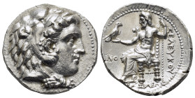 SELEUKID KINGS OF SYRIA. Seleukos I Nikator, 312-281 BC. Tetradrachm (27mm, 17.1 g), Seleukeia on the Tigris, circa 300-296/5. Head of Herakles to rig...