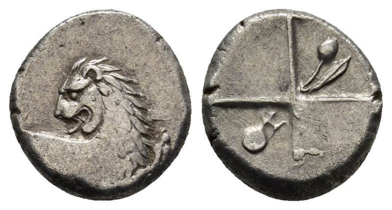 THRACE, Chersonesos. Circa 386-338 BC. AR Hemidrachm (12mm, 2.21 g). Forepart of...
