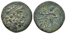 CILICIA, Elaioussa Sebaste. 1st century BC. AE (20mm, 7.12 g) bust of Zeus right Rev: Nike standing left holding wreath