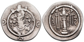 Drachm AR
Sasanian Kingdom, WH (Veh-Andiyok-Shapur "Junday Sabur") mint, Kavād (Kavādh) I, second reign AD 499-531, dated 26 (AD 513)
28 mm, 3,87 g...