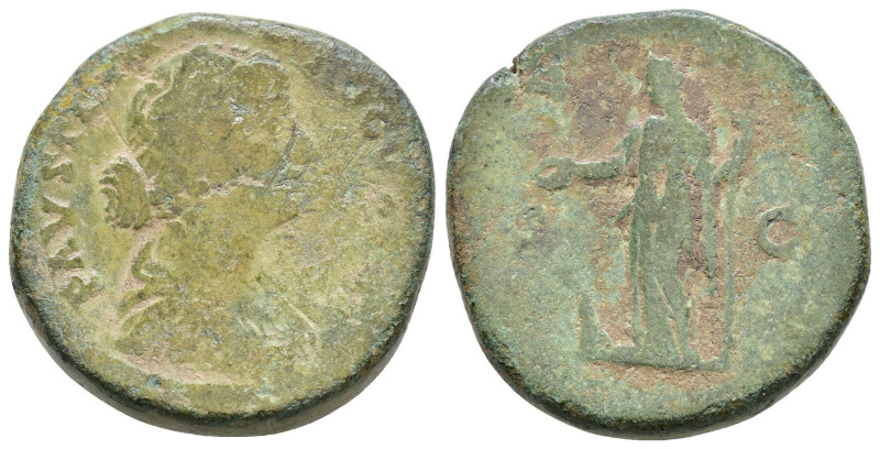 Sestertius Æ
Faustina Junior, Augusta, 147-175 AD, Rome, Struck under Antoninus...