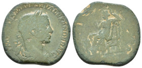 Sestertius Æ
Severus Alexander ((222-235), Rome, Laureate, draped, and cuirassed bust right / Securitas, draped, seated left on throne, holding scept...