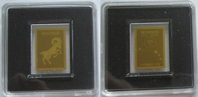 1/500 Oz, Widder, Gold 999/1000