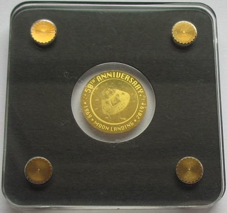1/500 Oz, Gold (999/1000), 50th anniversary of Moon Landing