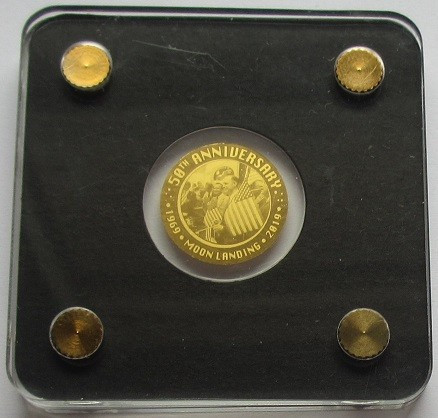 1/500 Oz, Gold (999/1000), 50th anniversary of Moon Landing