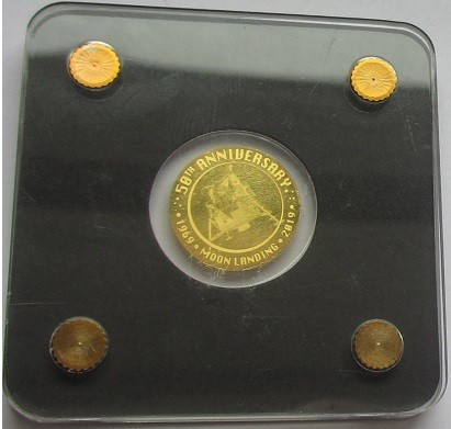 1/500 Oz, Gold (999/1000), 50th anniversary of Moon Landing
