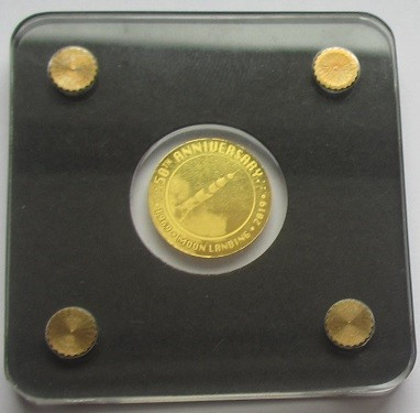 1/500 Oz, Gold (999/1000), 50th anniversary of Moon Landing